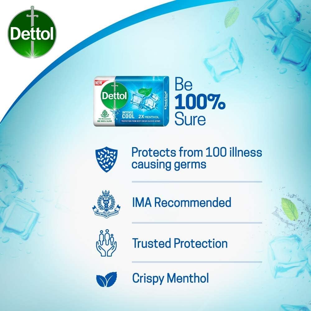Dettol Soap Value Pack, Cool - (3 Pieces x 125g)